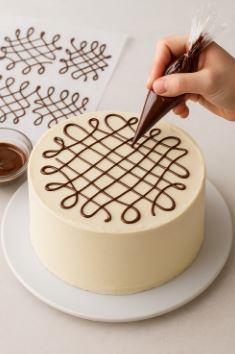 تزئین با شکلات مذاب